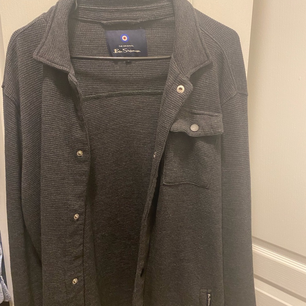 Ben Sherman Charcoal Grey Cardigan Sweater